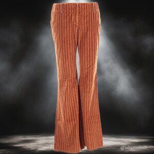 Women’s Burnt Orange Corduroy Flare Pants